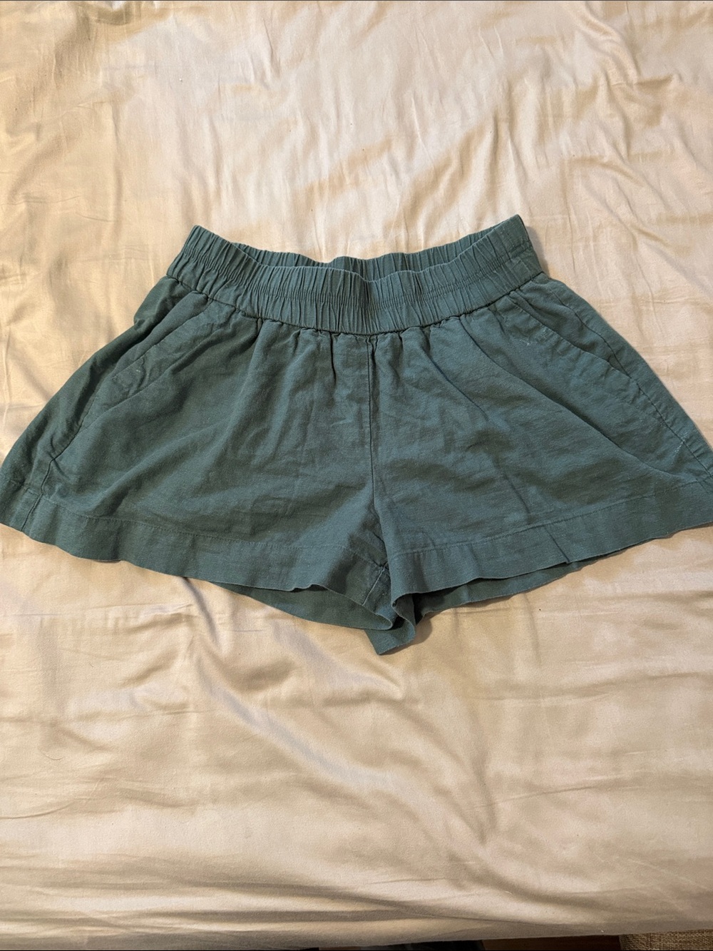 a new day Teal Elastic-Waist Casual Shorts